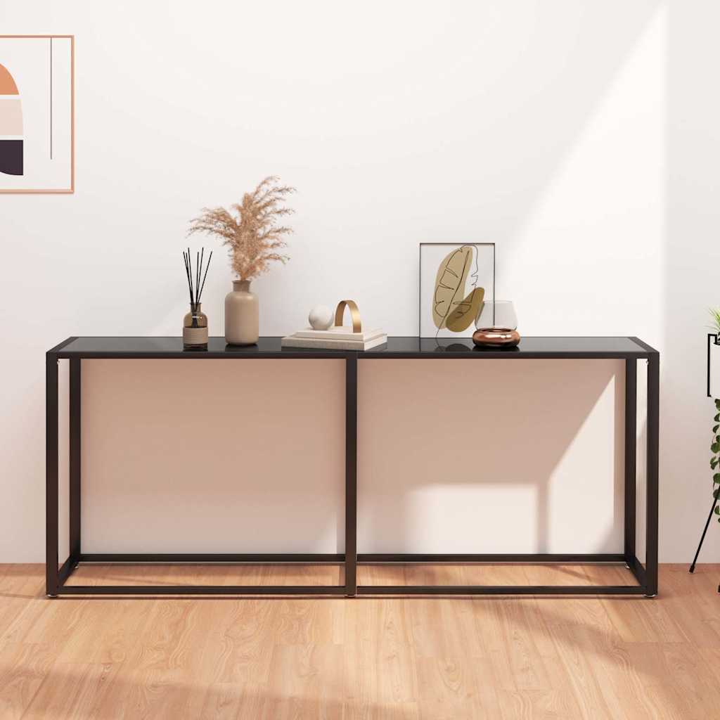 vidaXL Wandtafel 140x35x75,5 cm gehard glas transparant