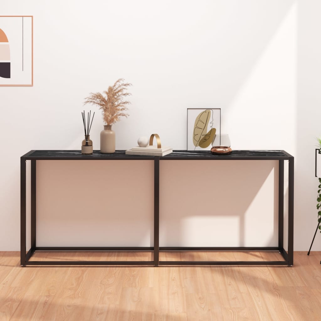 vidaXL Wandtafel 140x35x75,5 cm gehard glas transparant