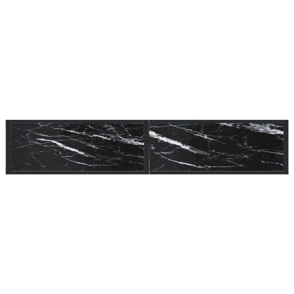 vidaXL Wandtafel 140x35x75,5 cm gehard glas transparant