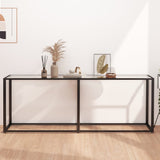 vidaXL Wandtafel 140x35x75,5 cm gehard glas transparant