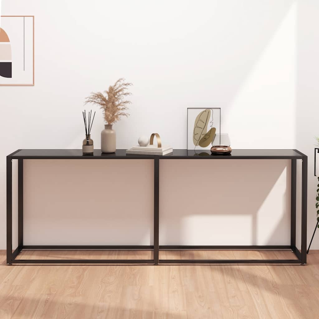 vidaXL Wandtafel 140x35x75,5 cm gehard glas transparant