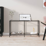vidaXL Console Table 140x35x75.5 cm Tempered Glass Transparent