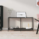 vidaXL Console Table 140x35x75.5 cm Tempered Glass Transparent
