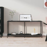 vidaXL Console Table 140x35x75.5 cm Tempered Glass Transparent