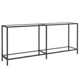 vidaXL Console Table 140x35x75.5 cm Tempered Glass Transparent