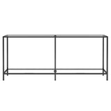 vidaXL Console Table 140x35x75.5 cm Tempered Glass Transparent