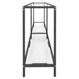 vidaXL Console Table 140x35x75.5 cm Tempered Glass Transparent