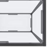 vidaXL Console Table 140x35x75.5 cm Tempered Glass Transparent