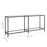 vidaXL Console Table 140x35x75.5 cm Tempered Glass Transparent