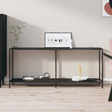 vidaXL Console Table 140x35x75.5 cm Tempered Glass Transparent