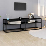 vidaXL Tv-meubel 140x40x40,5 cm gehard glas transparant