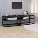 vidaXL Tv-meubel 140x40x40,5 cm gehard glas transparant
