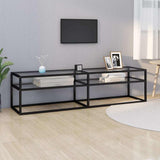 vidaXL Tv-meubel 140x40x40,5 cm gehard glas transparant