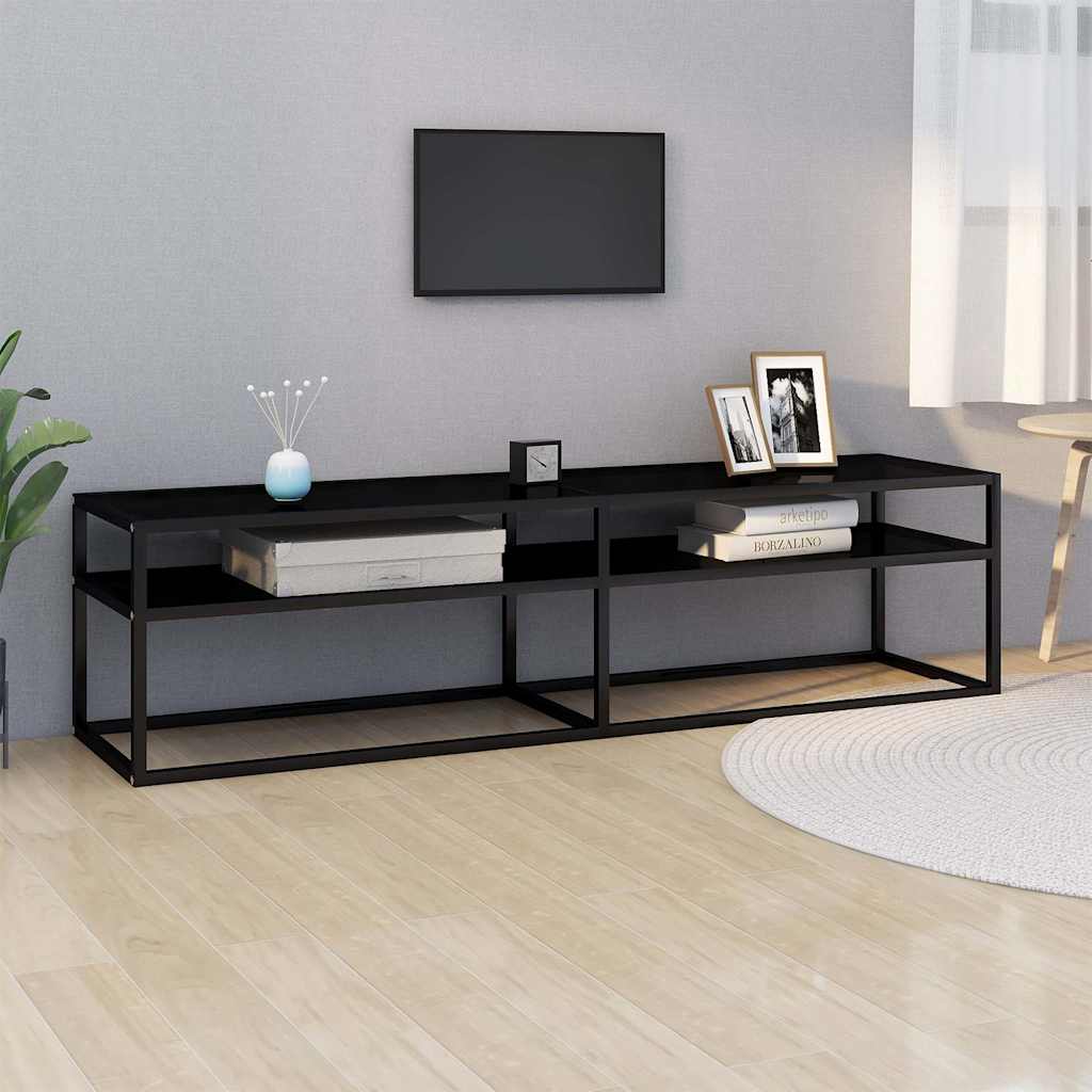 vidaXL Tv-meubel 140x40x40,5 cm gehard glas transparant