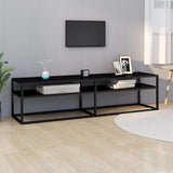 vidaXL Tv-meubel 140x40x40,5 cm gehard glas transparant