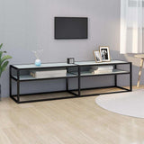 vidaXL Tv-meubel 140x40x40,5 cm gehard glas transparant