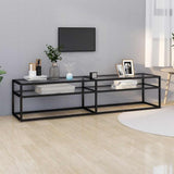 vidaXL Tv-meubel 140x40x40,5 cm gehard glas transparant
