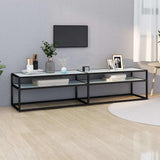 vidaXL Tv-meubel 140x40x40,5 cm gehard glas transparant