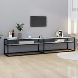 vidaXL Tv-meubel 140x40x40,5 cm gehard glas transparant
