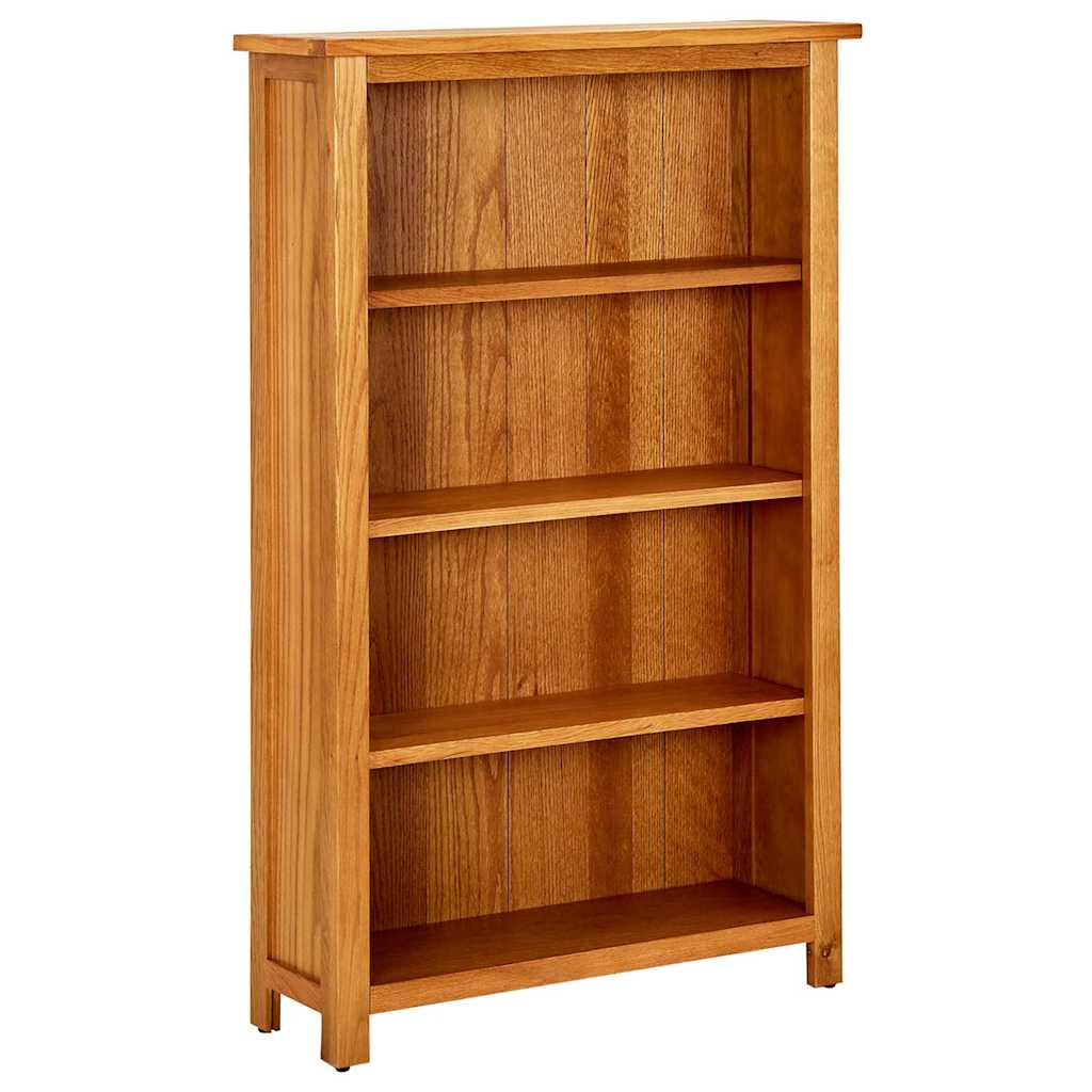 vidaXL Bookcase with 3 Shelves 70x22.5x82 cm Solid Oak Wood