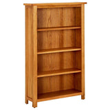 vidaXL Bookcase with 3 Shelves 70x22.5x82 cm Solid Oak Wood