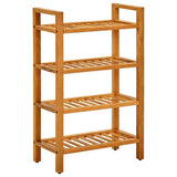 vidaXL Schoenenrek met 2 schappen 50x27x40 cm massief eikenhout