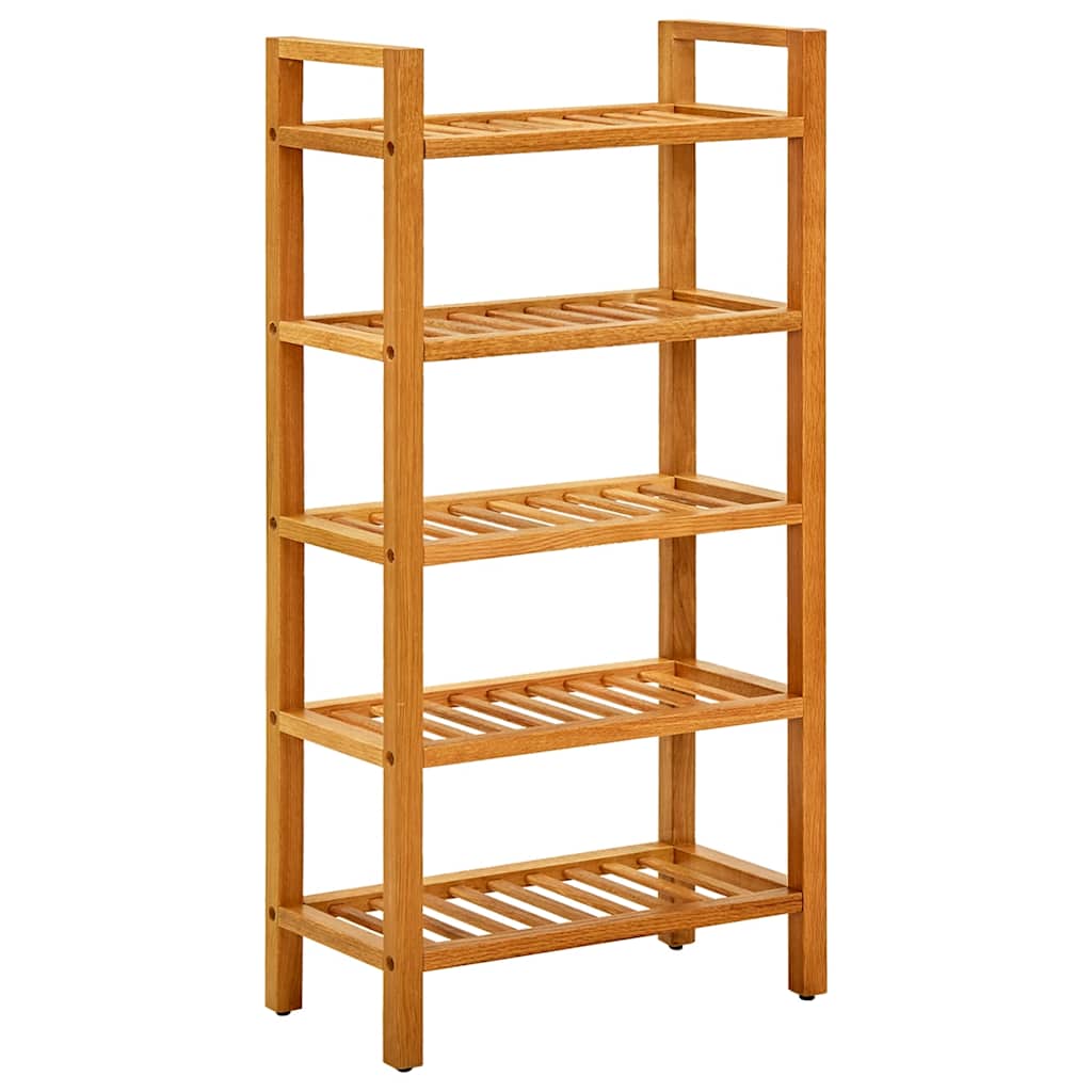vidaXL Schoenenrek met 2 schappen 50x27x40 cm massief eikenhout