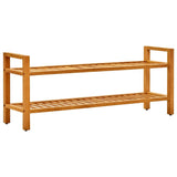vidaXL Schoenenrek met 2 schappen 50x27x40 cm massief eikenhout