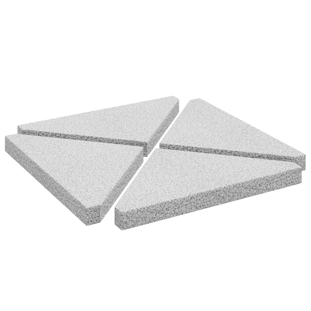 vidaXL Parasol Base Plates 4 pcs Triangular 14 kg Granite Grey
