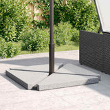 vidaXL Parasol Base Plates 4 pcs Triangular 14 kg Granite Grey