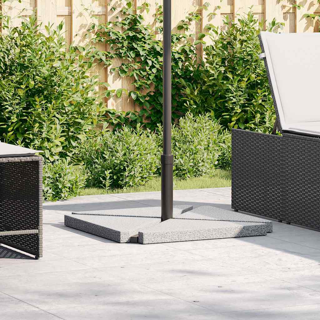 vidaXL Parasol Base Plates 4 pcs Triangular 14 kg Granite Grey
