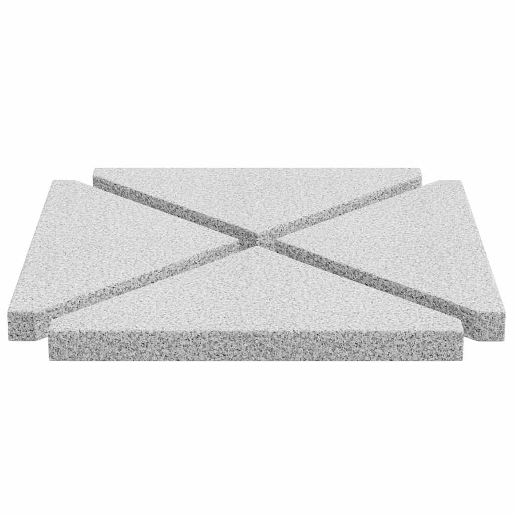 vidaXL Parasol Base Plates 4 pcs Triangular 14 kg Granite Grey