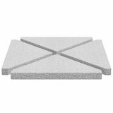 vidaXL Parasol Base Plates 4 pcs Triangular 14 kg Granite Grey