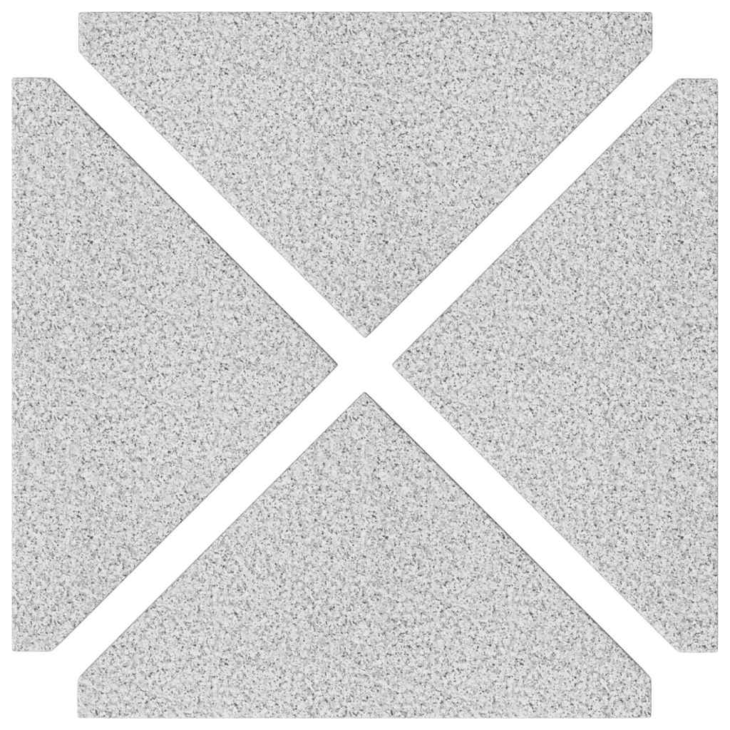 vidaXL Parasol Base Plates 4 pcs Triangular 14 kg Granite Grey