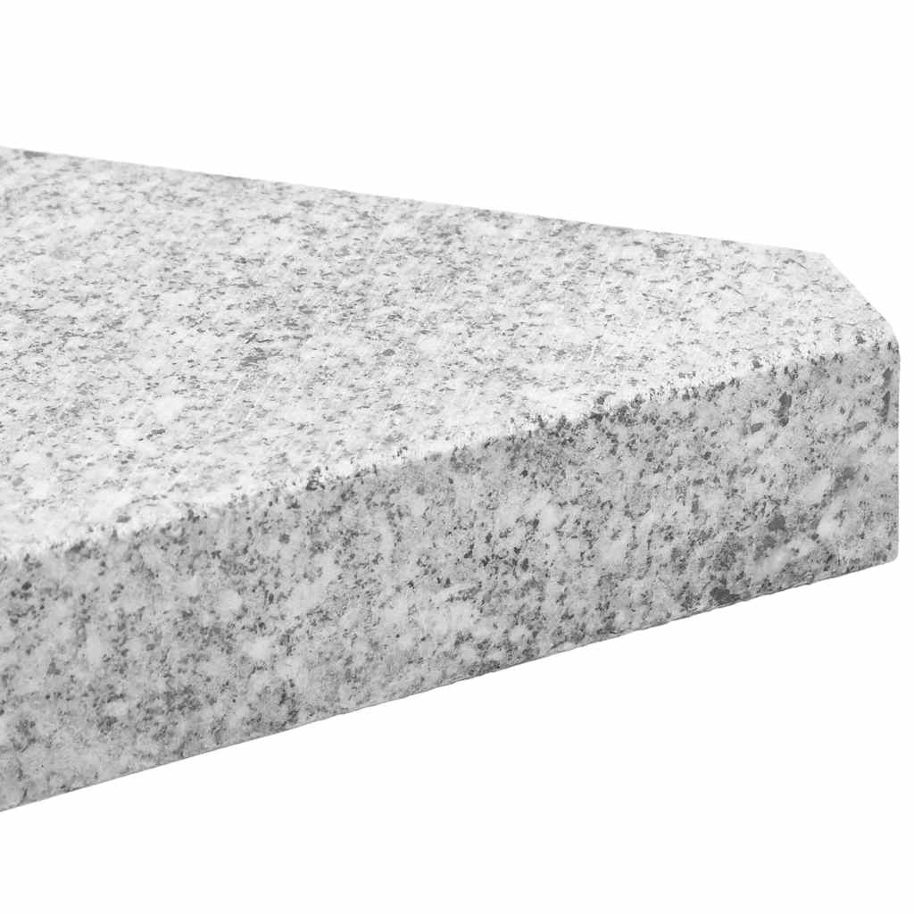 vidaXL Parasol Base Plates 4 pcs Triangular 14 kg Granite Grey