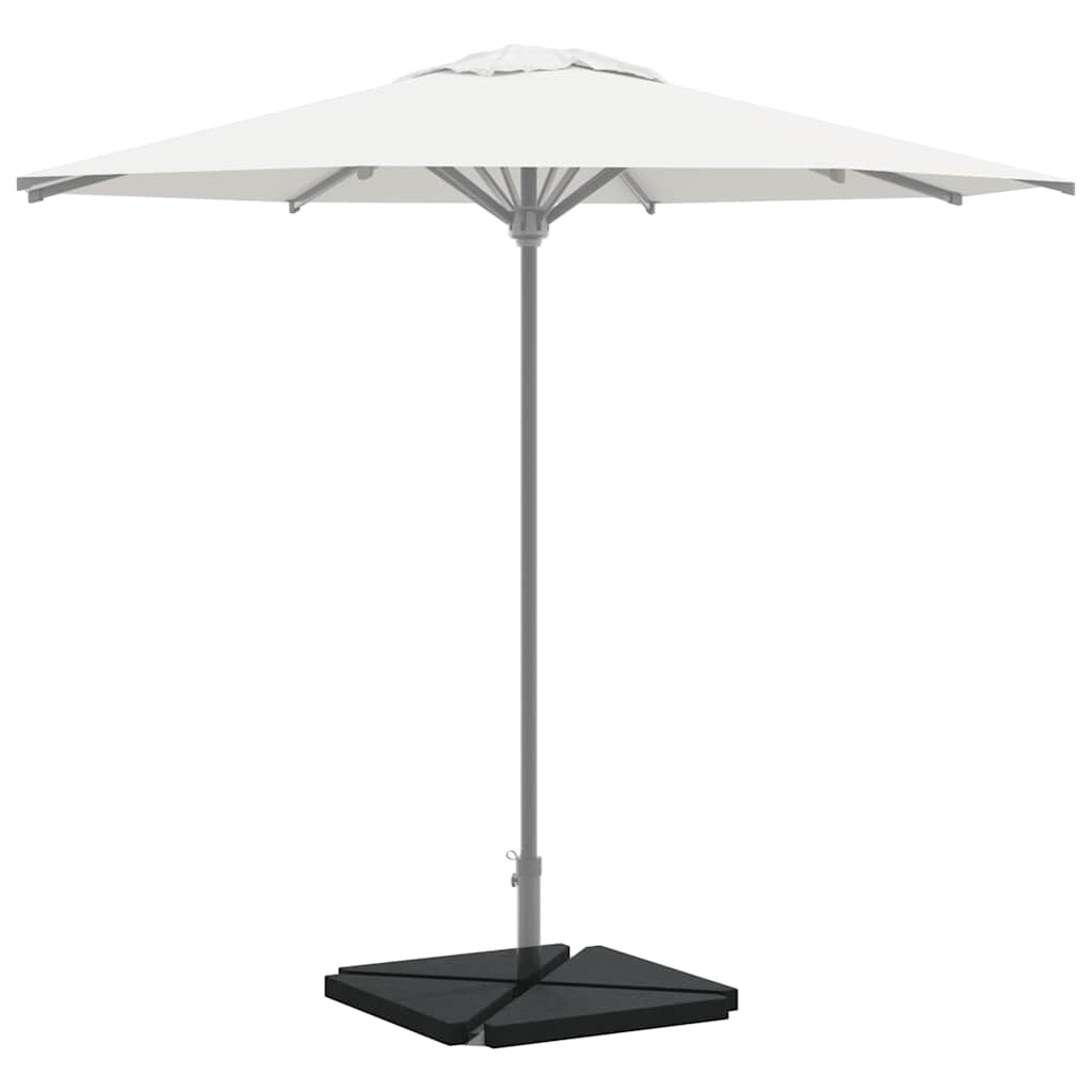 vidaXL Parasol Base Plates 4 pcs Triangular 14 kg Granite Grey