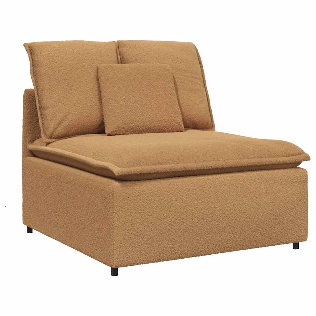 vidaXL Modulaire bank met voetenbank en kussens beige
