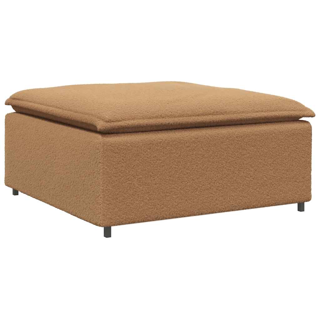 vidaXL Modulaire bank met voetenbank en kussens beige