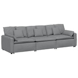 vidaXL Modulaire bank met kussens lichtgrijs