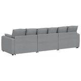 vidaXL Modulaire bank met kussens lichtgrijs