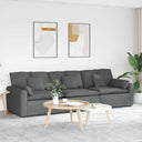 vidaXL Modulaire bank met kussens lichtgrijs