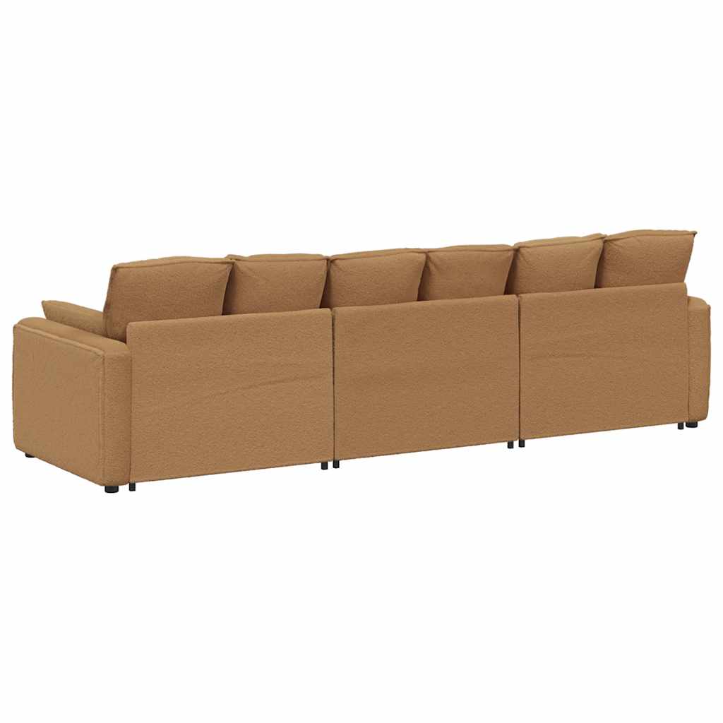 vidaXL Modulaire bank met kussens beige