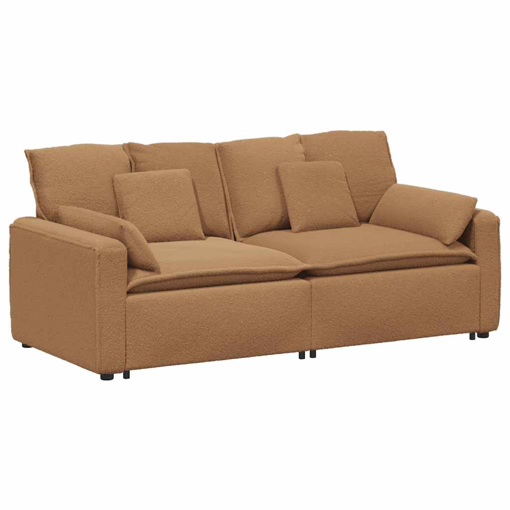 vidaXL Modulaire bank met kussens beige