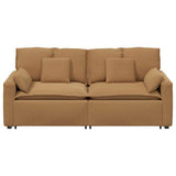 vidaXL Modulaire bank met kussens beige