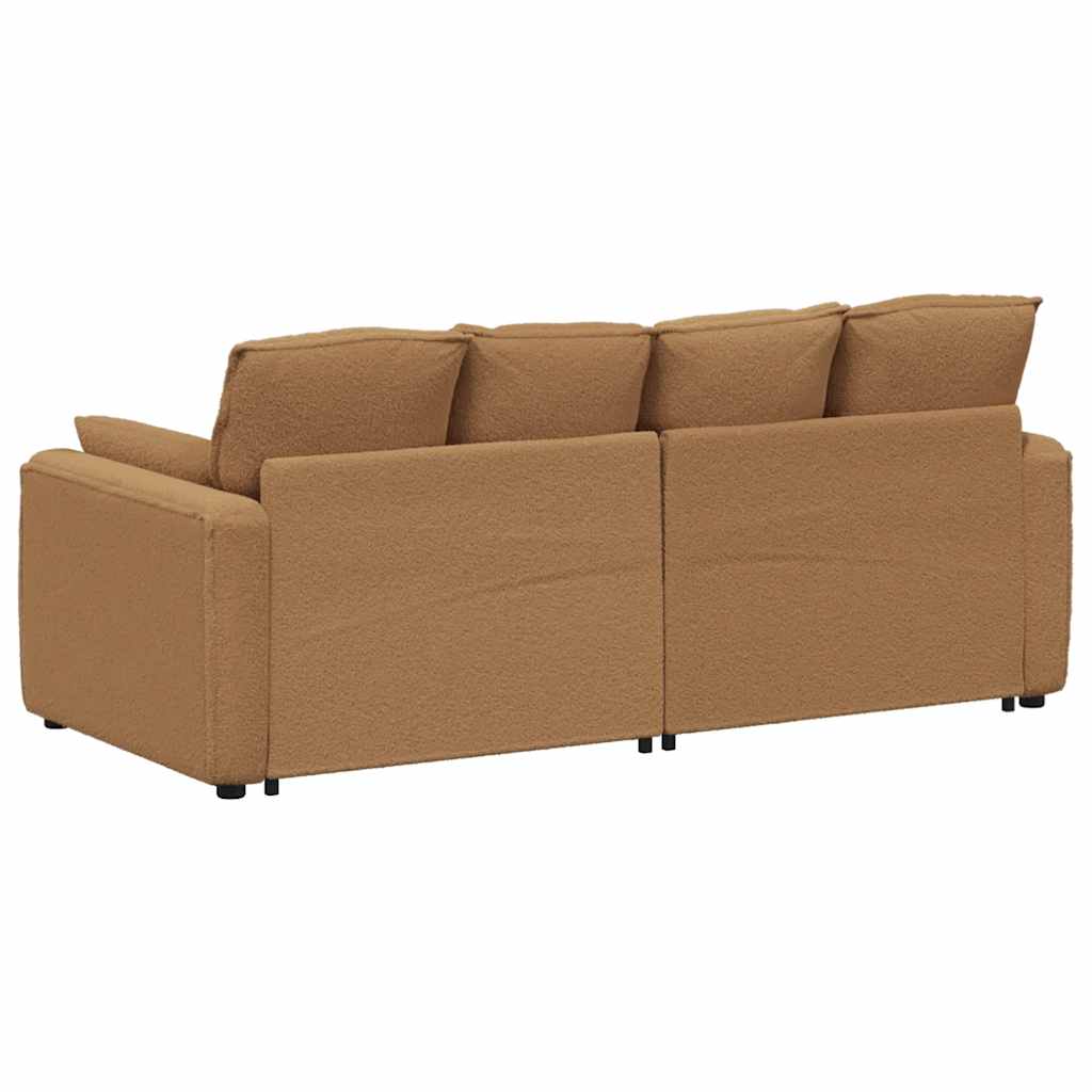 vidaXL Modulaire bank met kussens beige