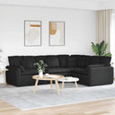 vidaXL Modular Sofa with Cushions Fabric Light Grey