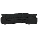 vidaXL Modular Sofa with Cushions Fabric Light Grey
