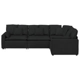 vidaXL Modular Sofa with Cushions Fabric Light Grey