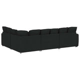 vidaXL Modular Sofa with Cushions Fabric Light Grey