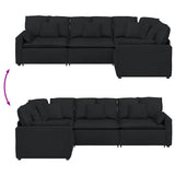 vidaXL Modular Sofa with Cushions Fabric Light Grey
